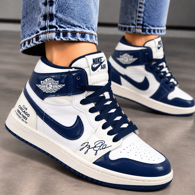 کفش کتونی زنانه نایکی ساقدار تراویس سفید سورمهای-اقساط 4ماهه